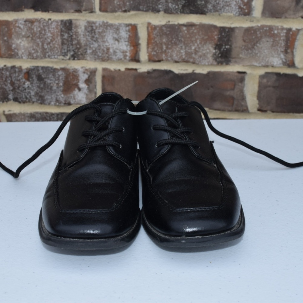 Boys Black Formal Leather Dress Shoes Size Boys 3 Med